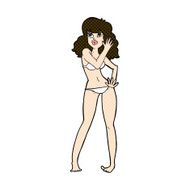comic cartoon pretty woman in bikini N3