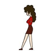 comic cartoon annoyed woman N56