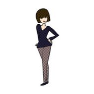 comic cartoon pretty woman N80