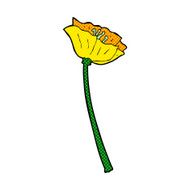 comic cartoon flower N94