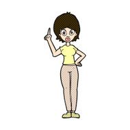 comic cartoon woman explaining her point N9
