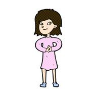 comic cartoon happy woman N72