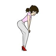 comic cartoon woman posing N9