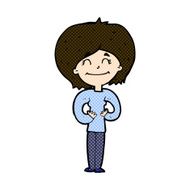 comic cartoon happy woman N73