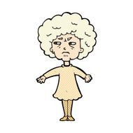 comic cartoon bitter old woman N5
