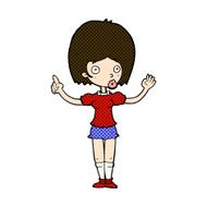 comic cartoon woman explaining her point N10