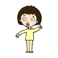 comic cartoon woman explaining her point N11