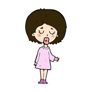 comic cartoon woman explaining her point N12