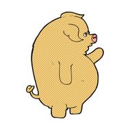comic cartoon fat pig N2