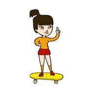 comic cartoon skater girl N3