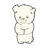 cute comic cartoon polar bear N9