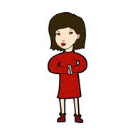 comic cartoon calm woman N3