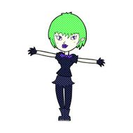 comic cartoon vampire girl N69