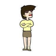 comic cartoon annoyed woman N57