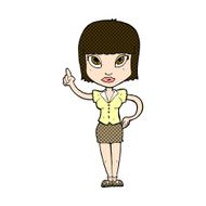 comic cartoon pretty girl with idea N9