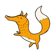 comic cartoon happy fox N2