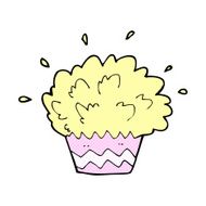 comic cartoon exploding cupcake N3