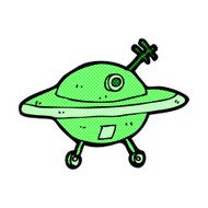 comic cartoon flying saucer N3