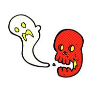 comic cartoon spooky skull N47