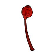 comic cartoon dried poppy N7