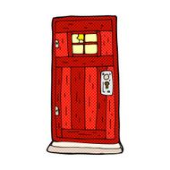 comic cartoon old wood door N3