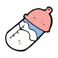 comic cartoon baby milk bottle N3