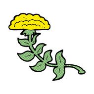 comic cartoon flower N96