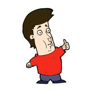 comic cartoon man giving thumbs up sign N6