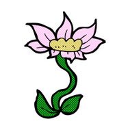comic cartoon flower N99