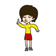 comic cartoon woman with idea N78