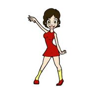 comic cartoon party girl N3
