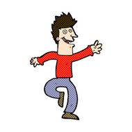 comic cartoon happy man N135