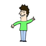 comic cartoon happy man N136