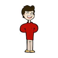 comic cartoon happy man N138