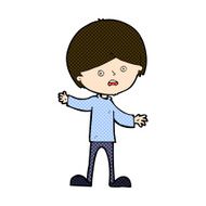comic cartoon unhappy boy N18
