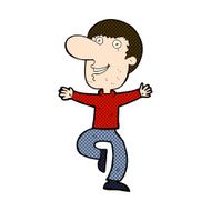 comic cartoon happy man N139