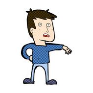 comic cartoon man making camp gesture N9