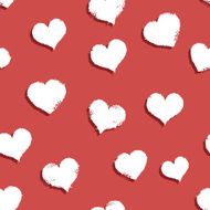Vector Seamless Hearts Pattern Background N7