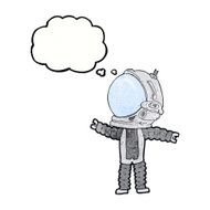cartoon astronaut with thought bubble N119