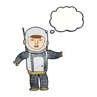 cartoon astronaut with thought bubble N120