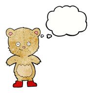 cartoon cute teddy bear with thought bubble N41