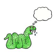 cartoon snake with thought bubble N63