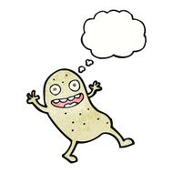 cartoon potato with thought bubble N11