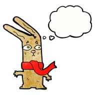 cartoon rabbit with thought bubble N89