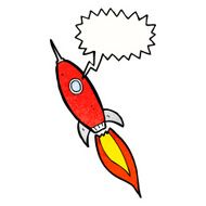 cartoon spaceship with thought bubble N32