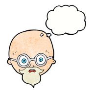 cartoon shocked man with beard thought bubble N20