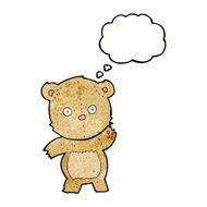 cartoon teddy bear with thought bubble N114