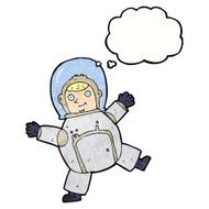 cartoon astronaut with thought bubble N121