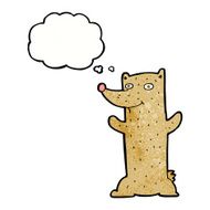 funny cartoon bear with thought bubble N46