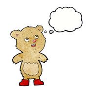 cartoon teddy bear with thought bubble N115